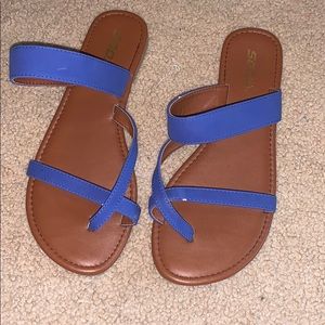 Blue sandals